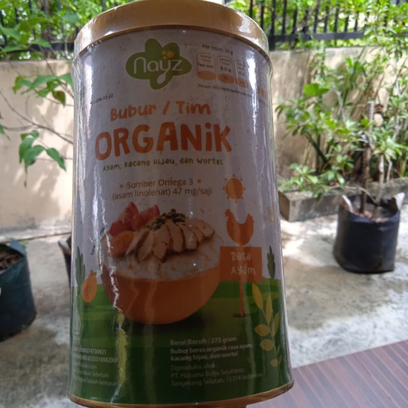 Bubur beras organik Nayz Menu 1 (Ayam) 300 gram ed. 0426