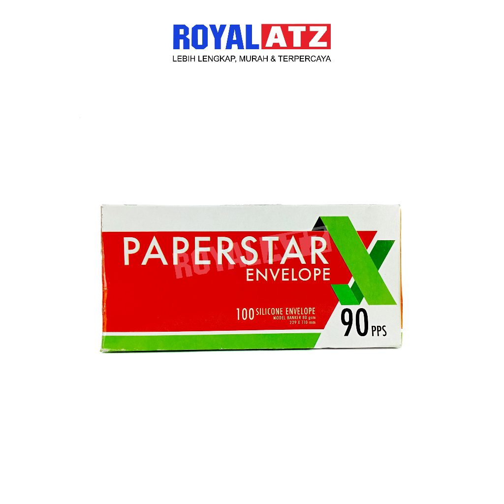 

Amplop Paper Star Besar Putih Polos Model Banker No.90 (229 x 110 mm) Isi 100 Pcs