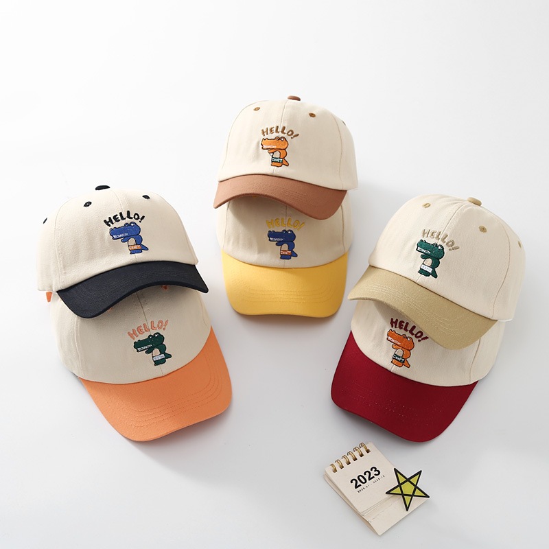 Topi Anak Laki Laki Import Topi Baseball Anak Cowok Impor Topi Balita Motif Bordir Hello Buaya Topi