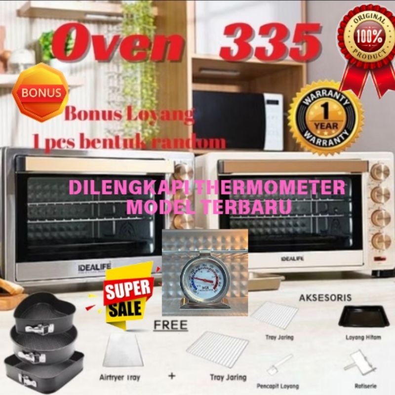 oven idealife il 335 oven listrik 35 liter low watt pemanggang roti kue multifungsi microwave model 