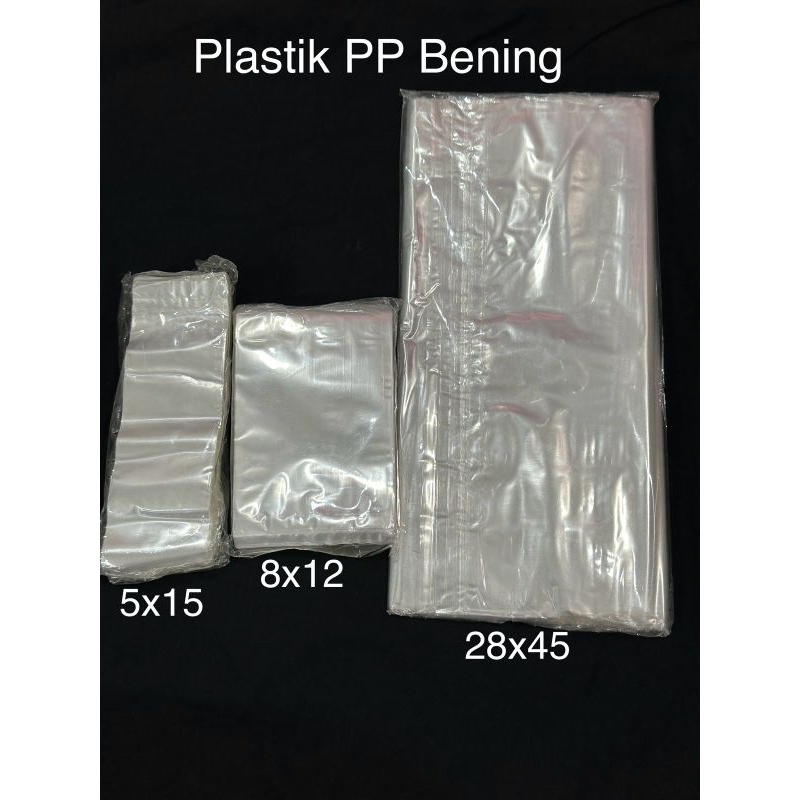 PP bening ukuran 5x15 8x12 28x45 PP Bening