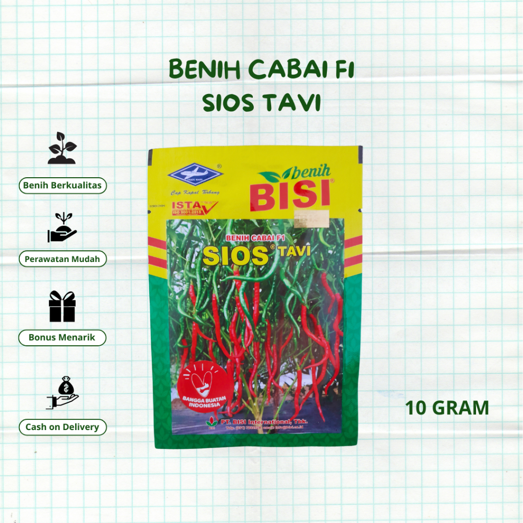 Benih Bibit Cabe Cabai Keriting F1 SIOS TAVI 10 gram Cap Kapal Terbang