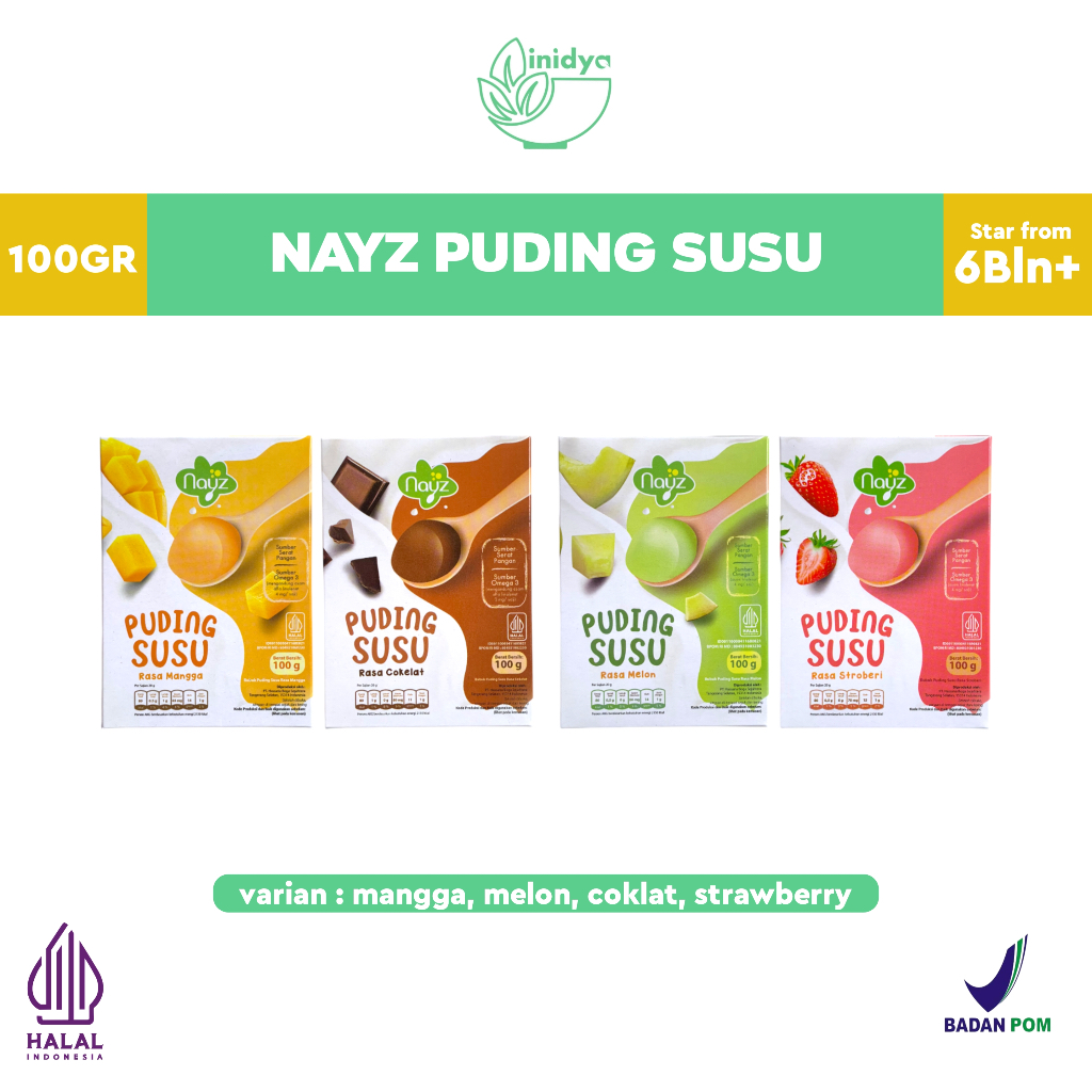 NAYZ Puding Susu 100g | Snack Bayi | Puding silky sehat | Puding Bayi | Snack Anak | Snack Sehat | S