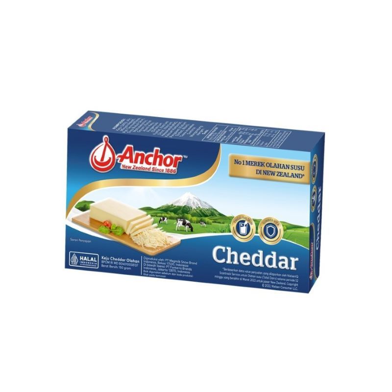 

Anchor Cheddar Cheese 150gr Keju Cheddar