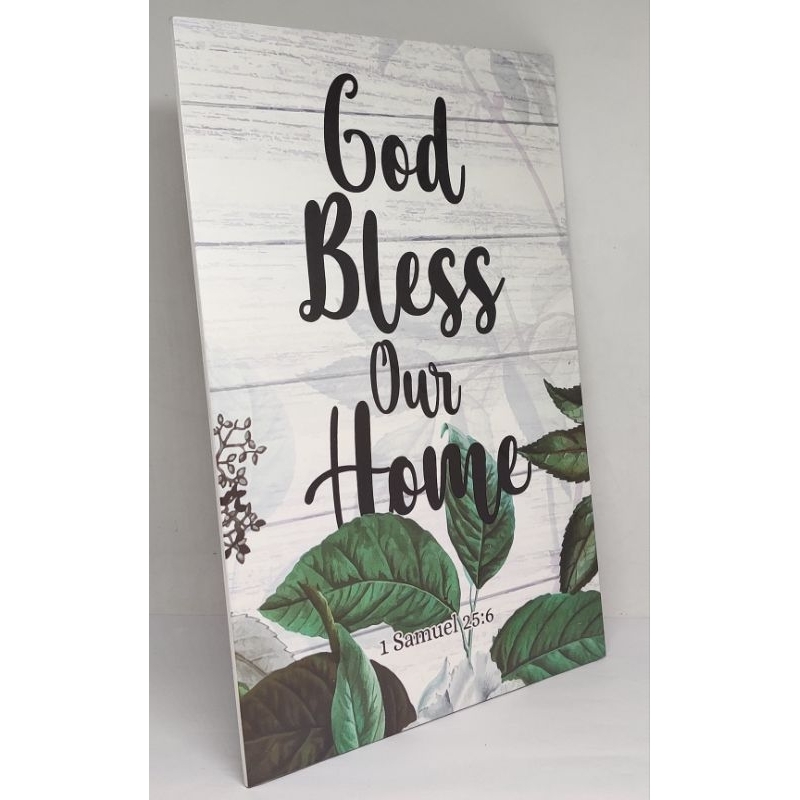 PAJANGAN KAYU ROHANI AYAT ALKITAB " 1 Samuel 25:6"