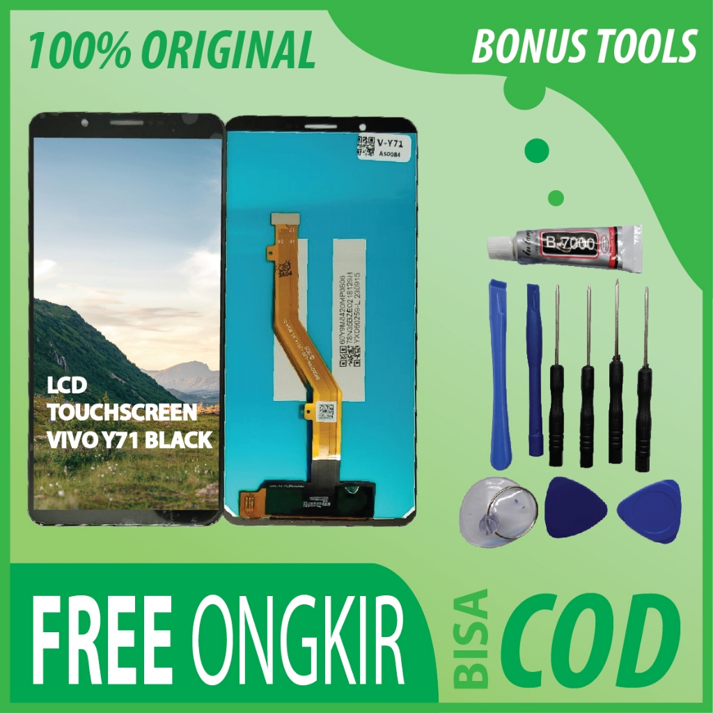 【ORIGINAL 100%】LCD TOUCHSCREEN VIVO Y71 BLACK FULLSET TOUCHSCREEN / ORIGINAL100%