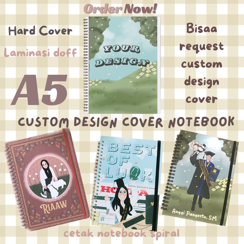 

(CUSTOM) Notebook hardcover / Journal / diary / buku catatan A5 / notebook school/ hadiah wisuda / custom design cover/ hadiah ulangtahun/ jurnal harian