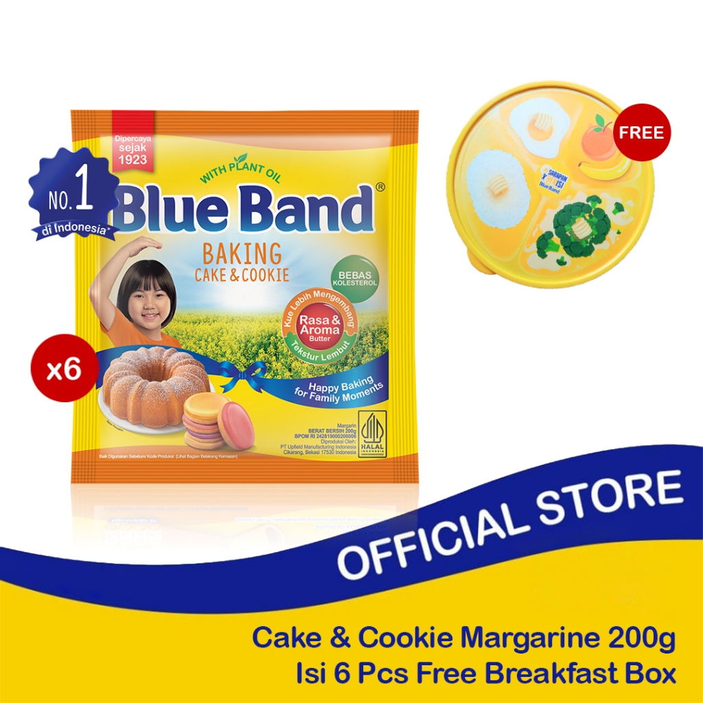 

Blue Band Cake and Cookie Margarin Kue isi 6 - Gratis Breakfast Box
