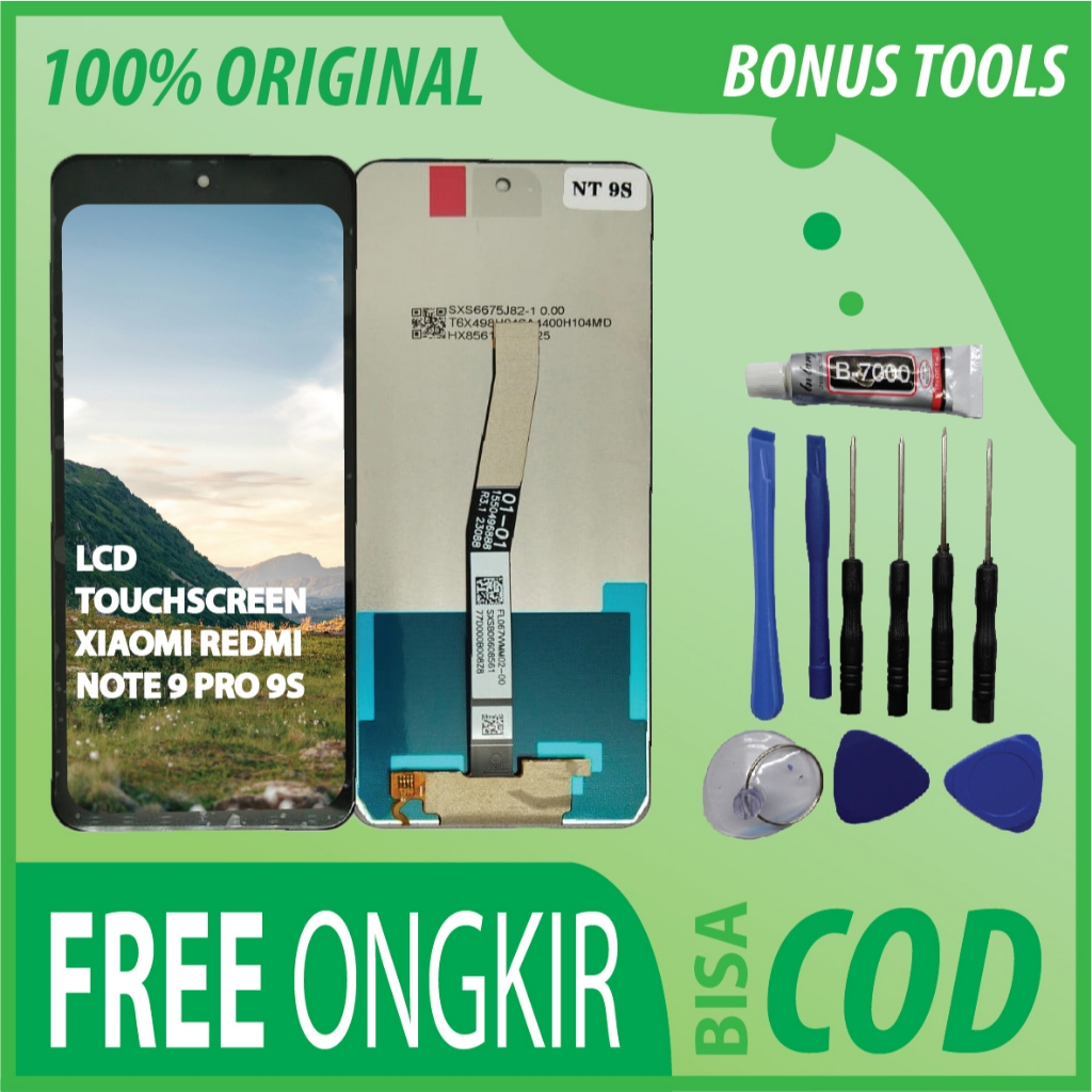 【ORIGINAL 100%】LCD TOUCHSCREEN XIAOMI REDMI NOTE 9 PRO/ 9S FULLSET TOUCHSCREEN / ORIGINAL100%