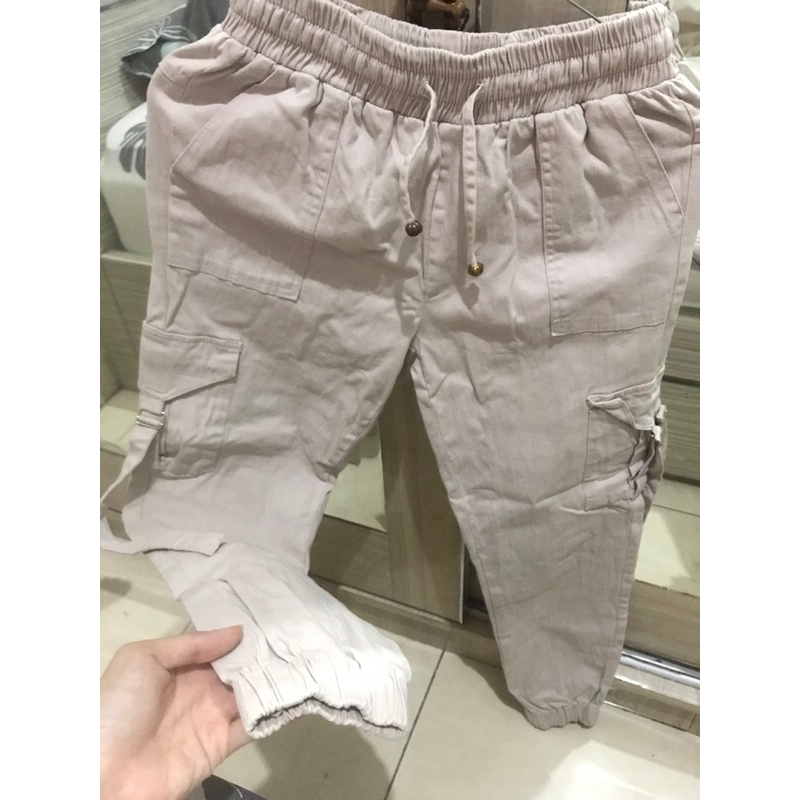 Celana jogger pink dusty soft