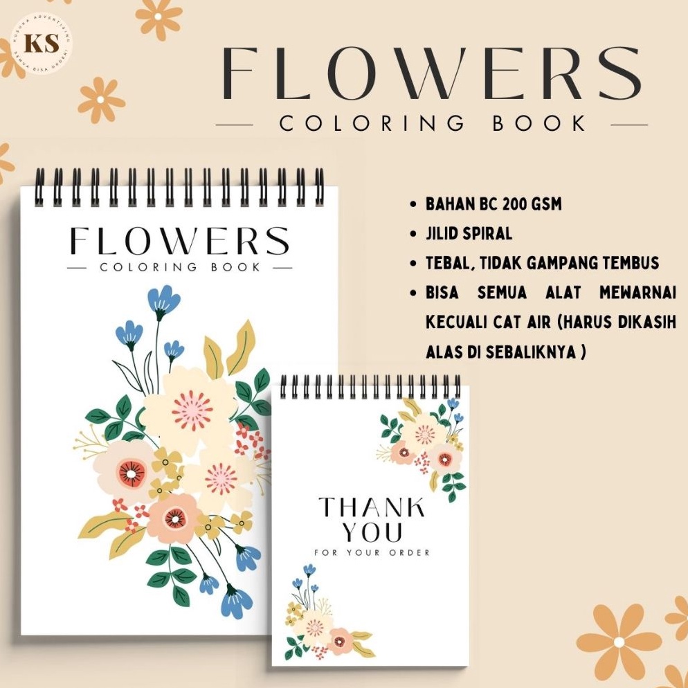 

KODE L7C8 Flowers Coloring Book Cozy Book Adult Buku Mewarnai Remaja Dewasa Spiral Kertas Tebal Tema Bunga