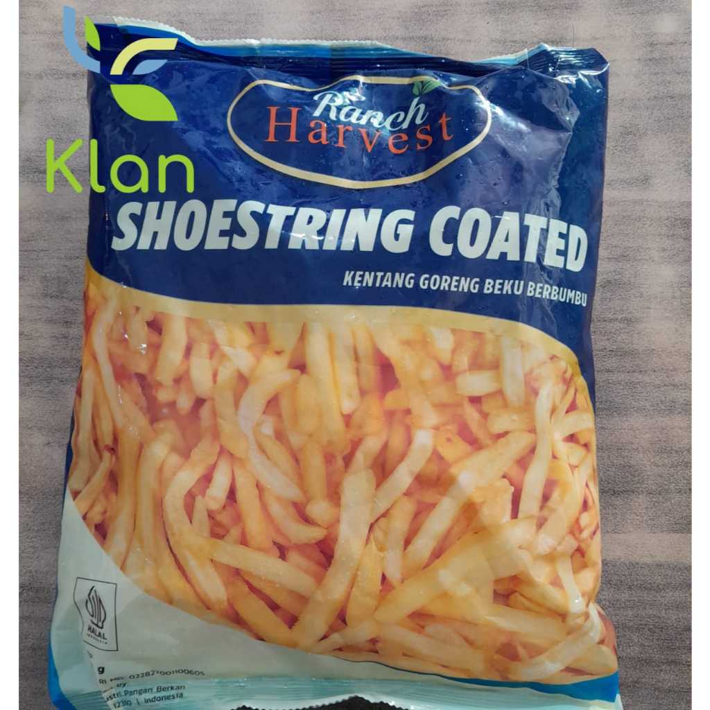 

RANCH HARVEST SHOESTRING COATED/ KENTANG GORENG BERBUMBU 750 GR/ FRENCH FRIES KENTANG BEKU 750 GR