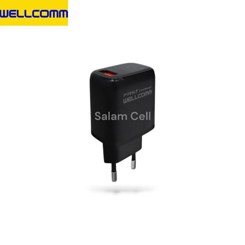 Kepala Charger Wellcomm 18W Fast Charge 1Toples isi 10pcs