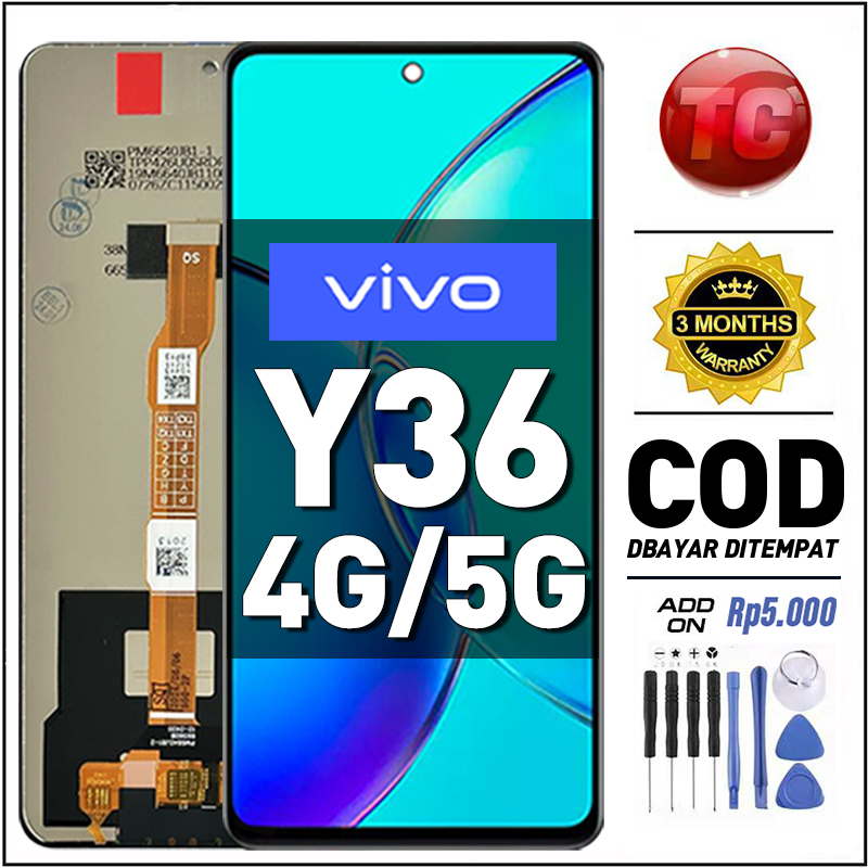 LCD VIVO Y36 4G 5G Original 100% Fullset Asli Ori Touchscreen Compatible For Glass Touch Screen Digi