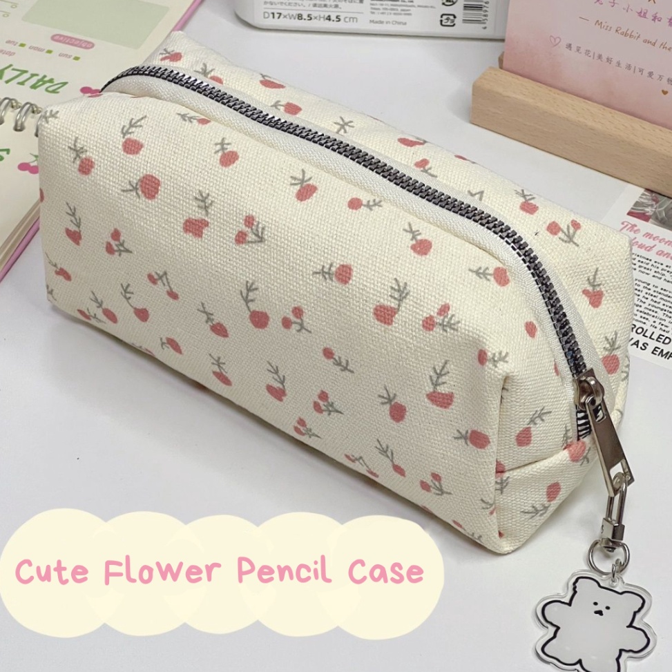 

KODE T4D8 Mismi Aera Pencil Case Wanita Stylish Flower Pattern Kotak Pensil Sekolah Perempuan Trendy PC9A