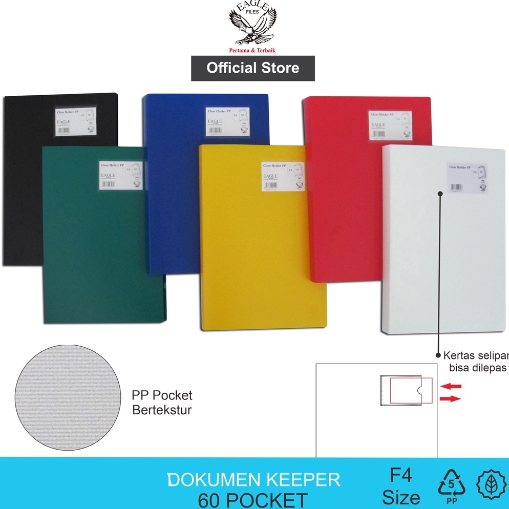 

KODE V5S5 Dokumen Keeper Clear Holder Document Keeper Display Book Solid EAGLE E 323 Map File Dokumen F4 FOLIO 6 Pocket