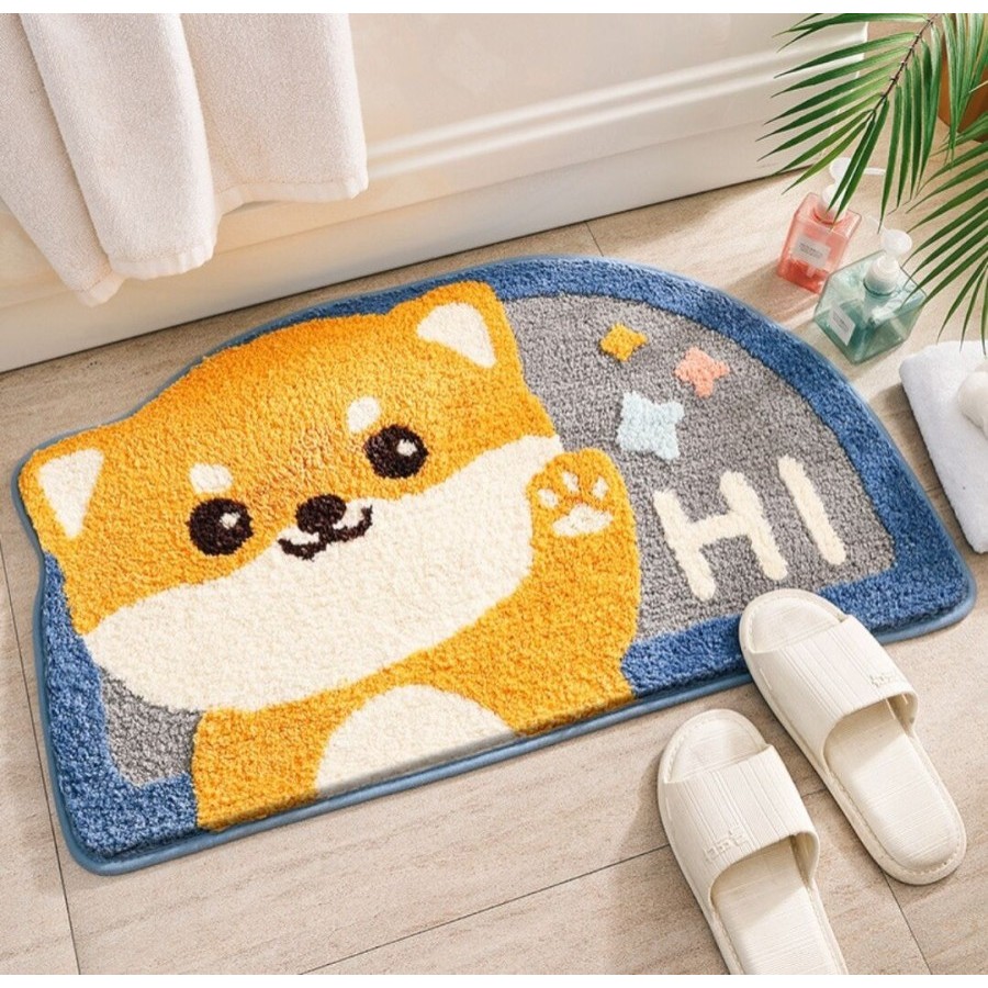 MH -  KESET KAKI KAMAR MANDI KKM08 -RAINBOW MAT - ALAS KAKI KAMAR MANDI