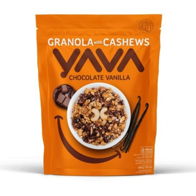 

Yava Granola with Cashew 400gr / Chocolate Vanilla / Coconut Banana / Tropical Fruits