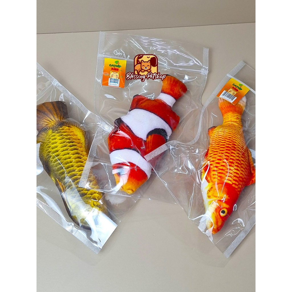 Cat Nip Fish Doll Cat Toy Catnip fish toy mainan kucing boneka ikan catnip