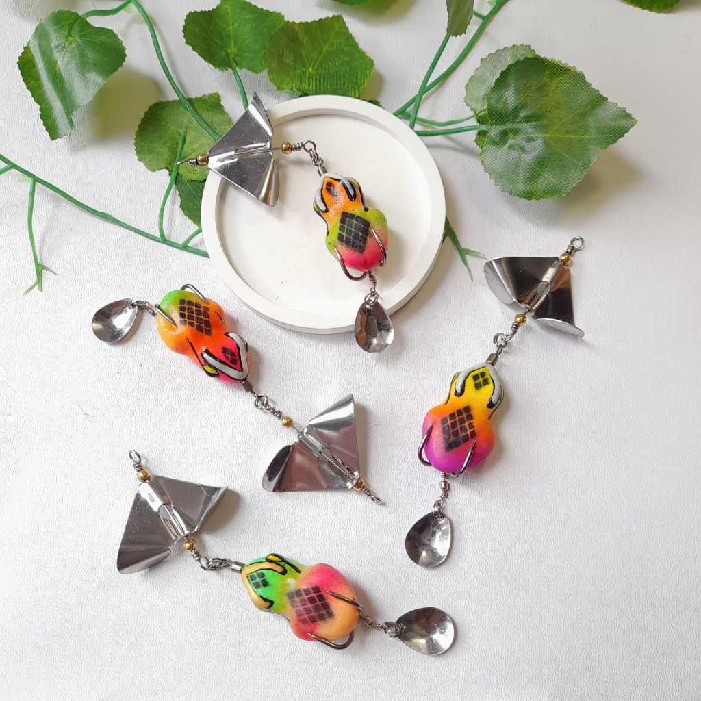 soft frog propeller 3,5 cm rasa jaws umpan gabus/toman