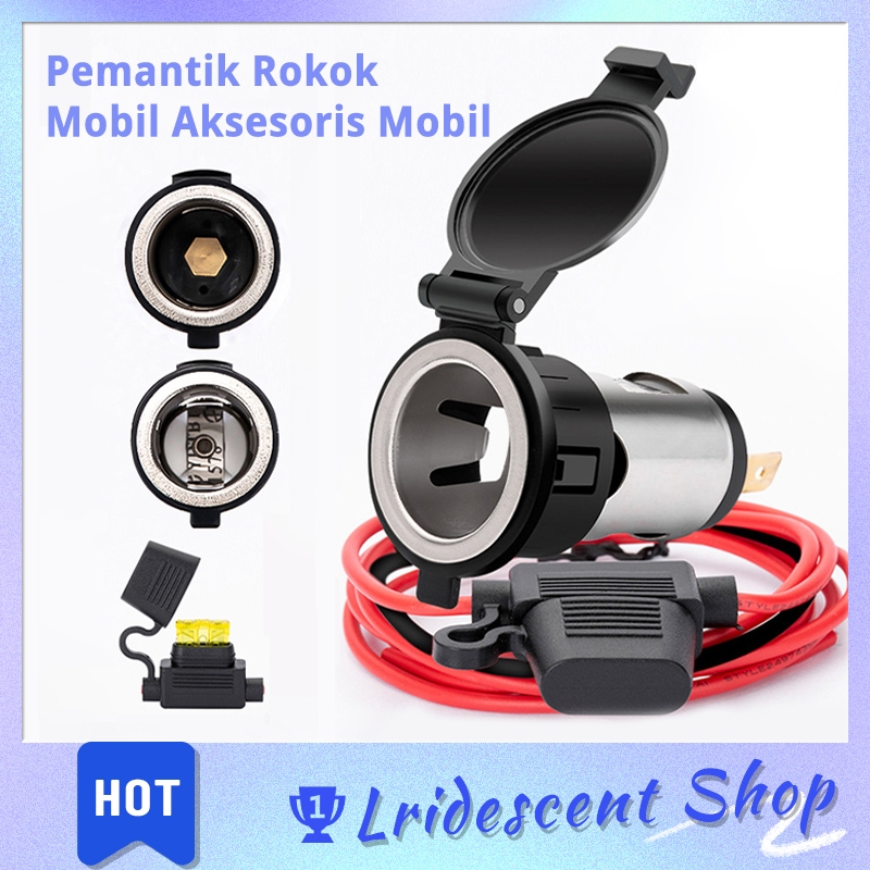 Soket Plug Pemantik Lighter Socket Charger Hp Mobil Lighter Power Outlet Set Universal Sambungan