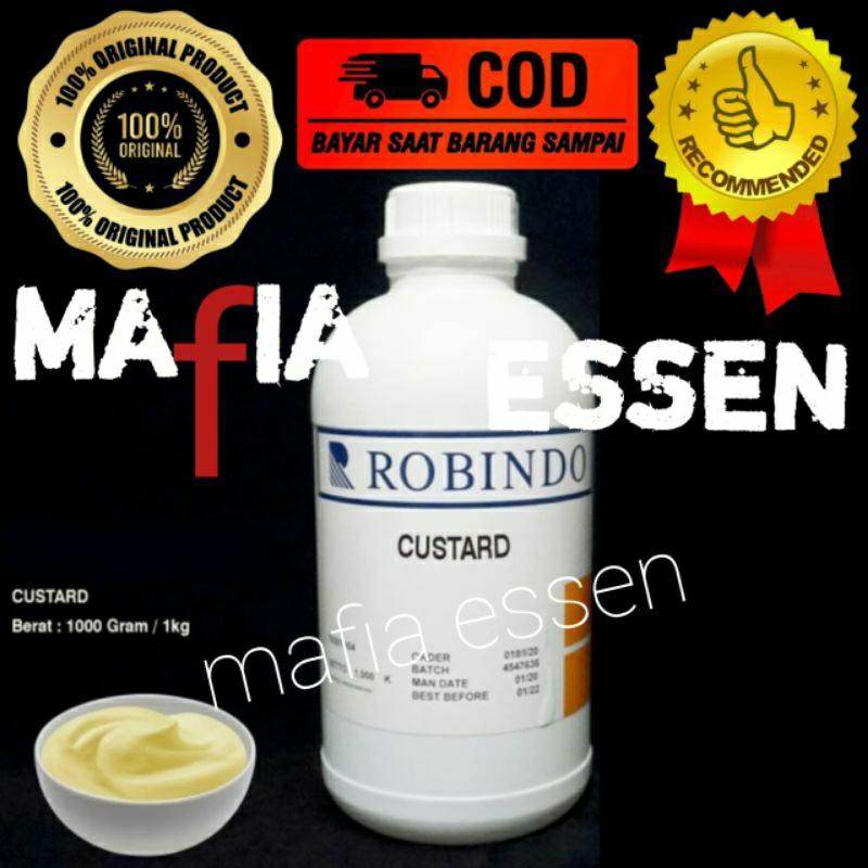 

perisa robindo CUSTARD repack 500 gram dan 1 kg