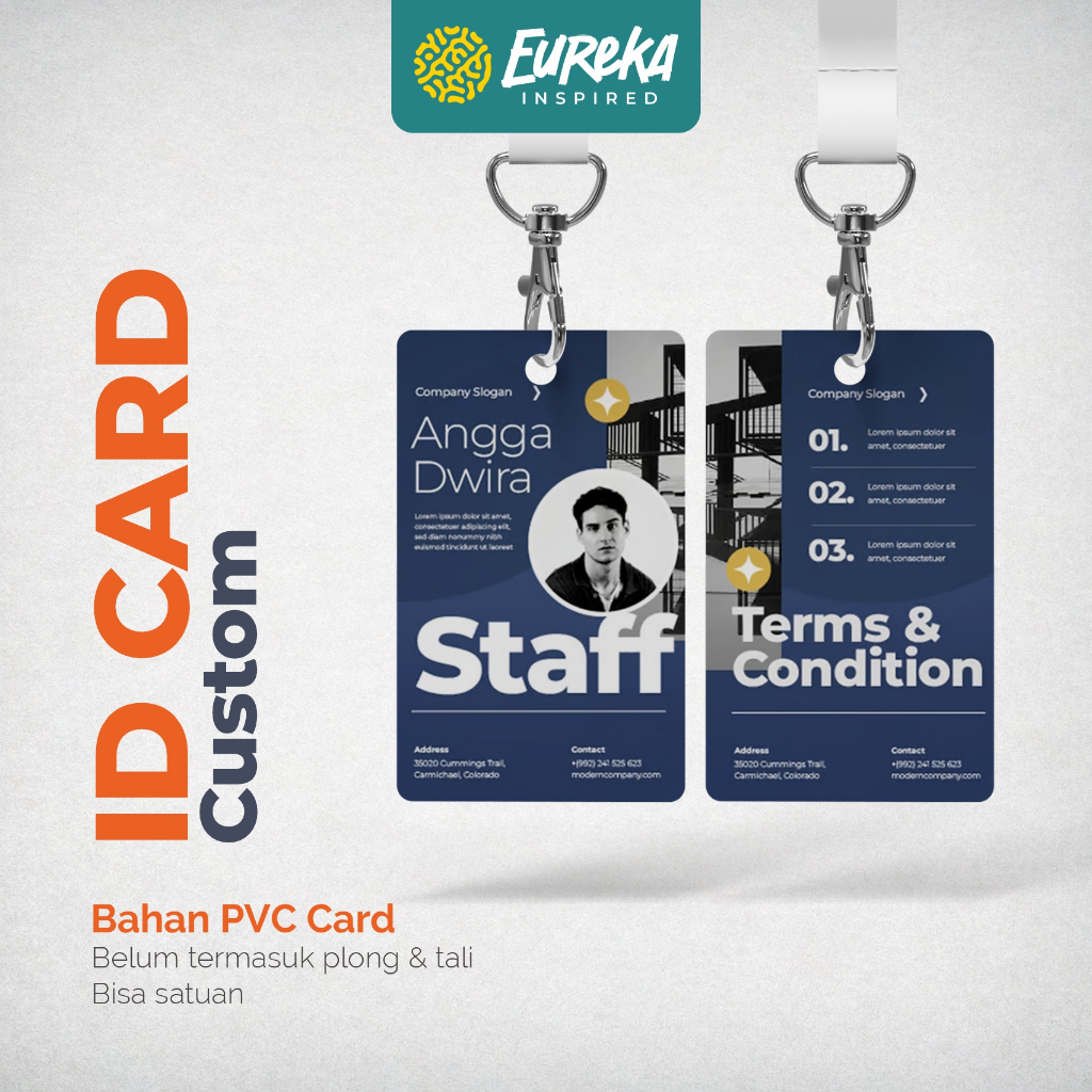 

(BISA SATUAN) CETAK ID CARD PVC/CUSTOM ID CARD PVC