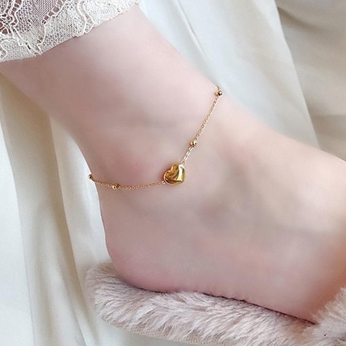 Yang Terbaik Emily Jewelry  Gelang Kaki Titanium Cewek Anti Luntur Gelang Kaki Perempuan Korea Anti 