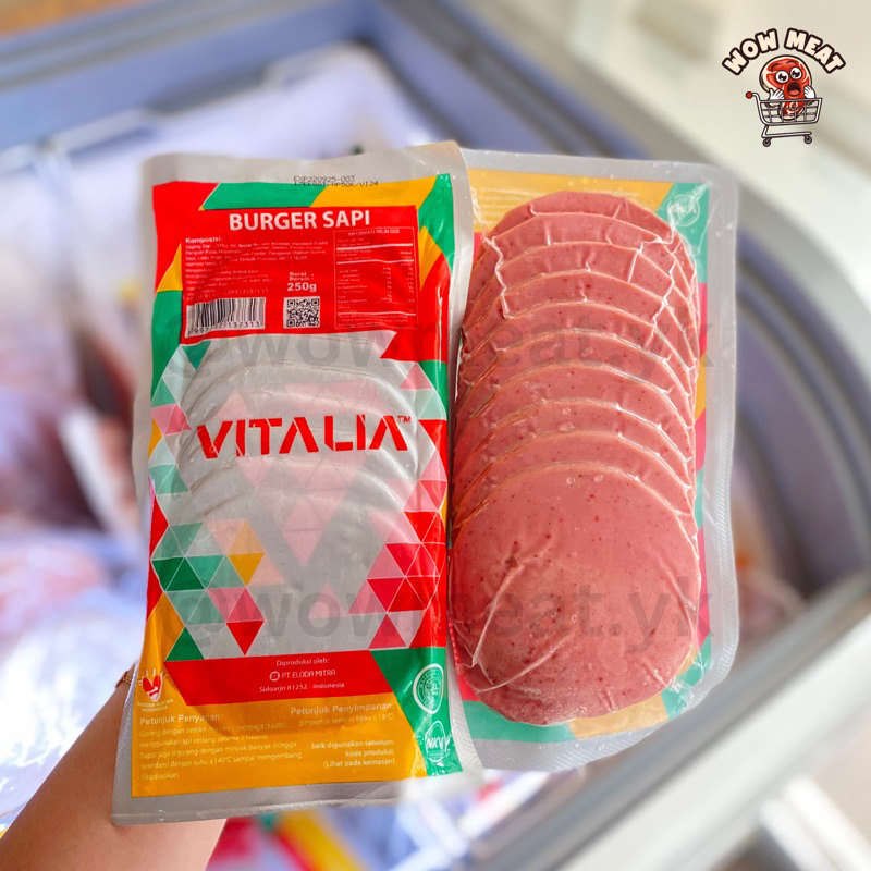 

VITALIA Burger Daging Sapi 250 gr isi 10