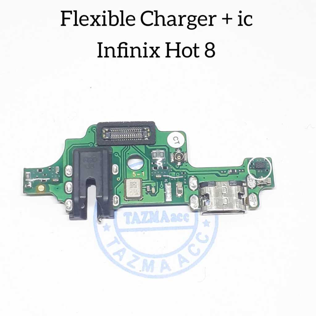 Infinix Hot 8 Ori Flexible Charger + ic Flexibel Konektor Cas Charger INFINIX HOT 8