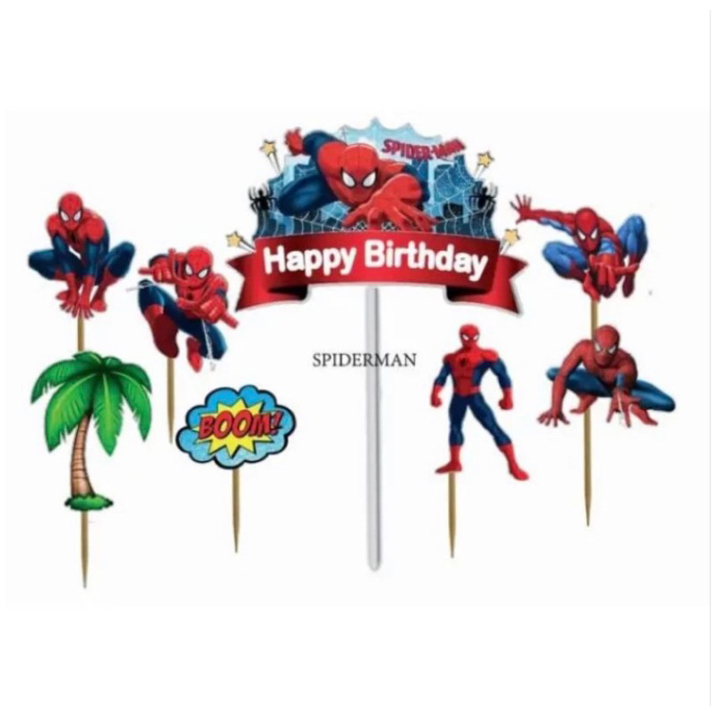 toper kue spiderman/toper cake ultah/toper kue ultah