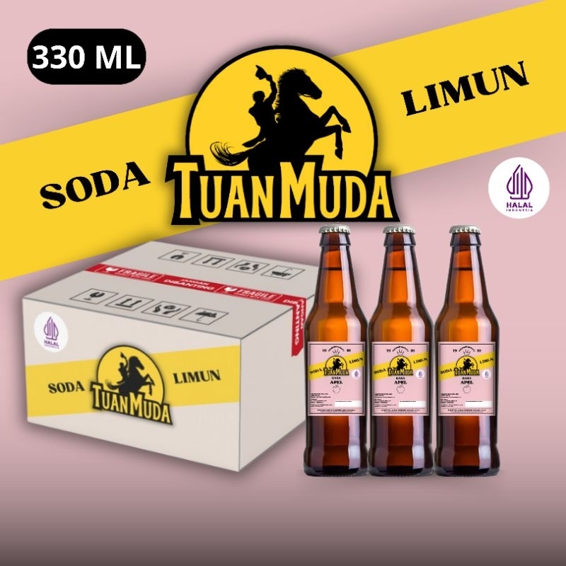 

Limun Tuan Muda Apel 24 botol | Minuman Soda Klasik Nostalgia 330ml halal termurah (Botol Kaca)