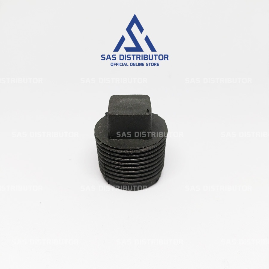 Plug 1" inch PVC Sunrise / Dop Drat Luar 1" inch / Pluk Tutup Pipa Drat Luar 1" / Dop Ulir Luar 1"