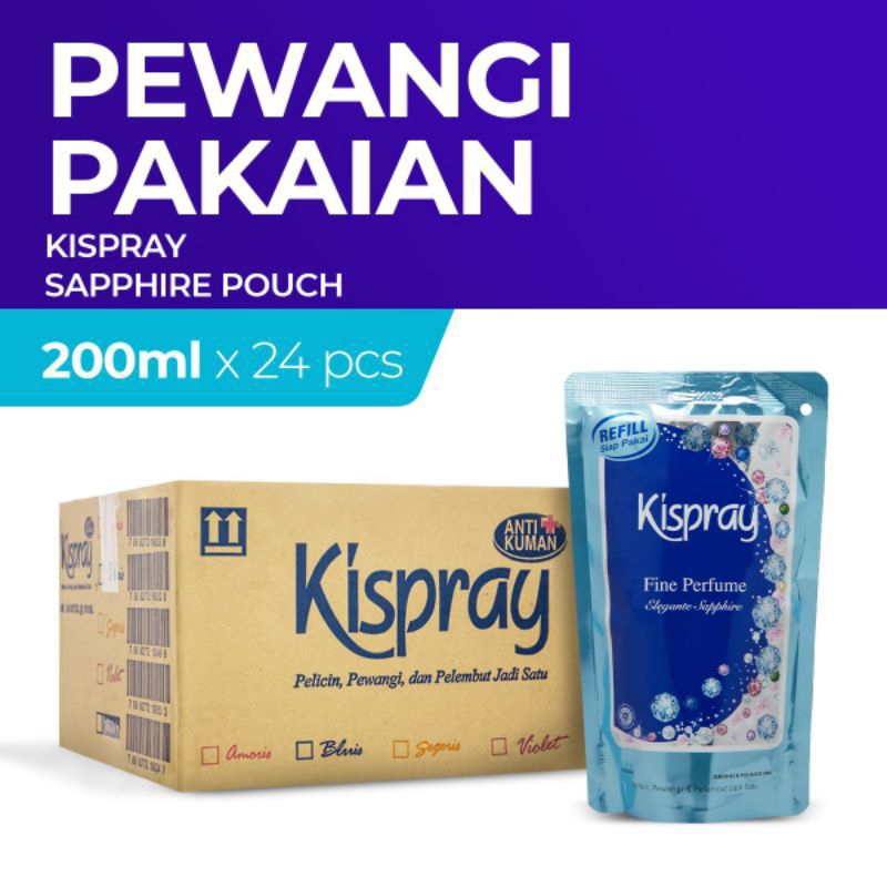 1 Dus Kispray Sapphire Refill 200ml Isi 24pcs