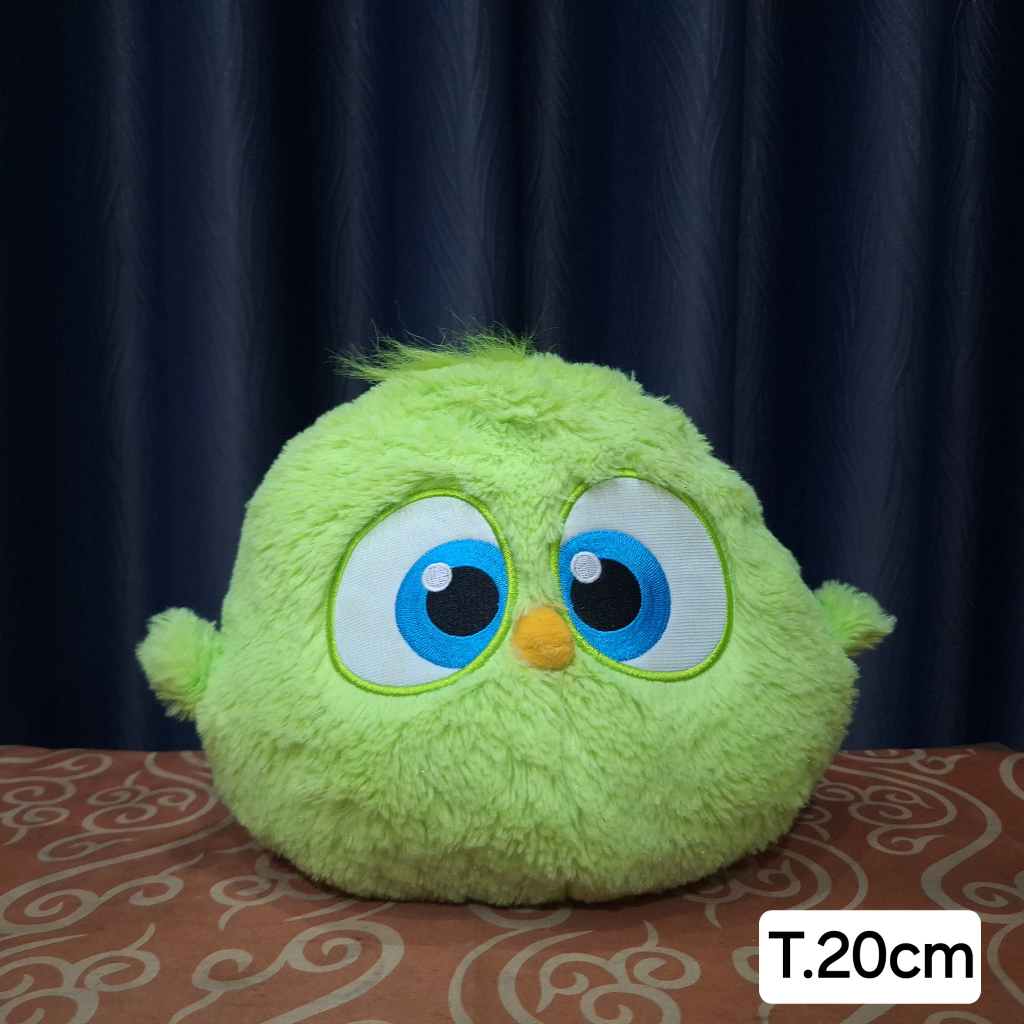 Boneka Angry Birds Bird Hatchlings VIncent Hijau Bulu Sedang Original Cantik Lucu