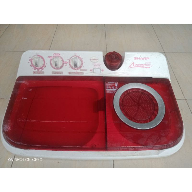 COVER TUTUP MESIN CUCI SHARP 2 TABUNG ORIGINAL COPOTAN