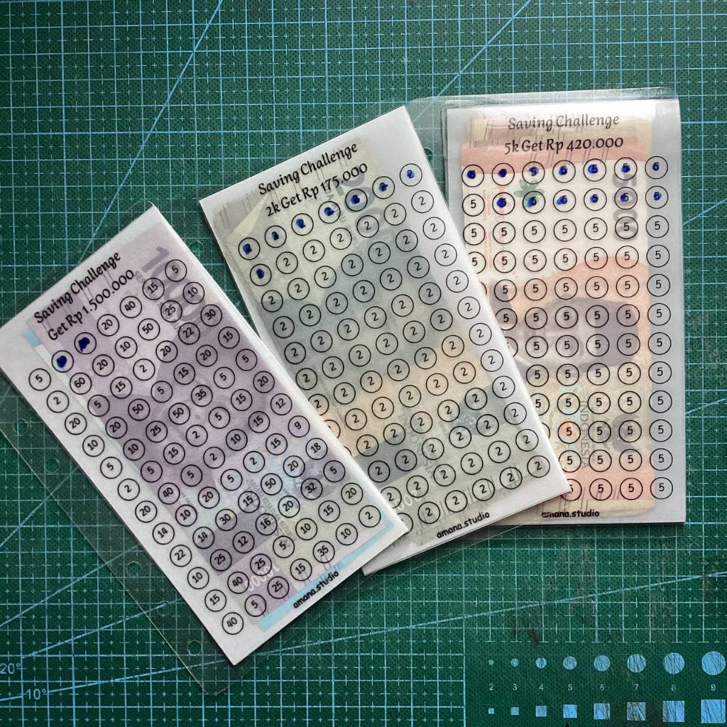 

Saving Challenge Amplop 2k, 5k, 10k, dll Laminating A6