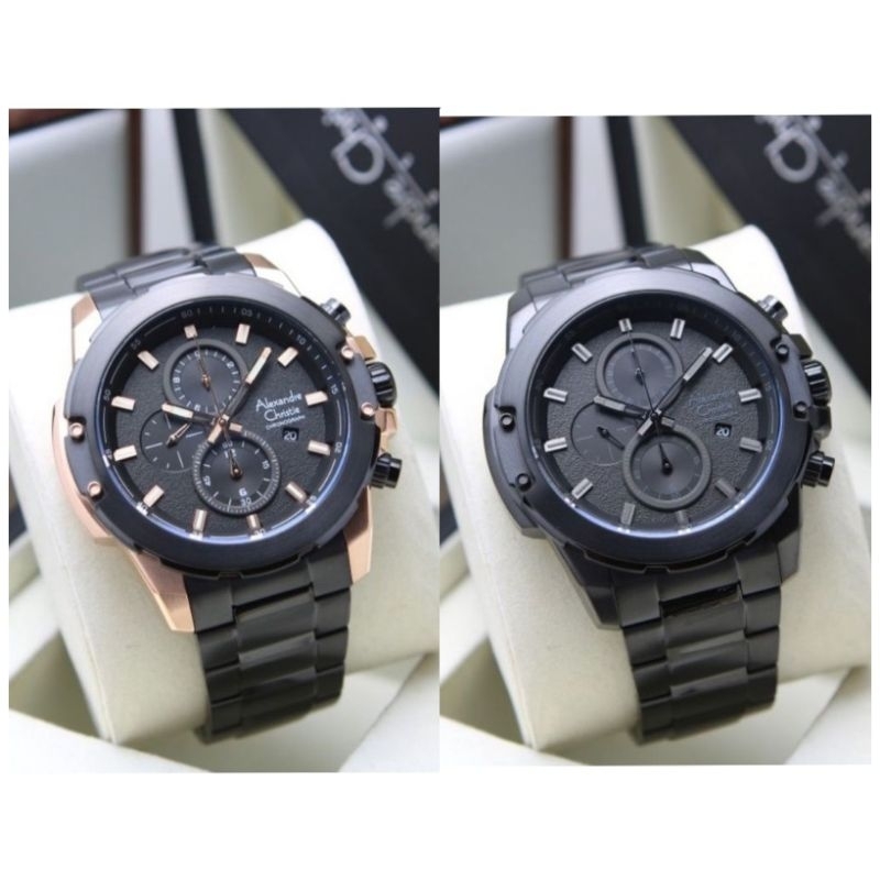 Jam tangan Pria Alexandre Christie Ac 6583/Ac6583/6583 Rantai /kulit  Original