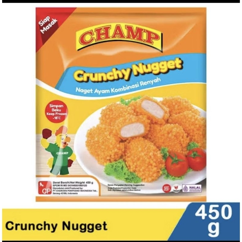 

CHAMP CRUNCHY NUGET AYAM 450gr