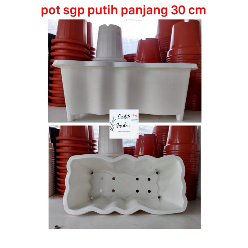 pot sgp putih panjang 30 cm