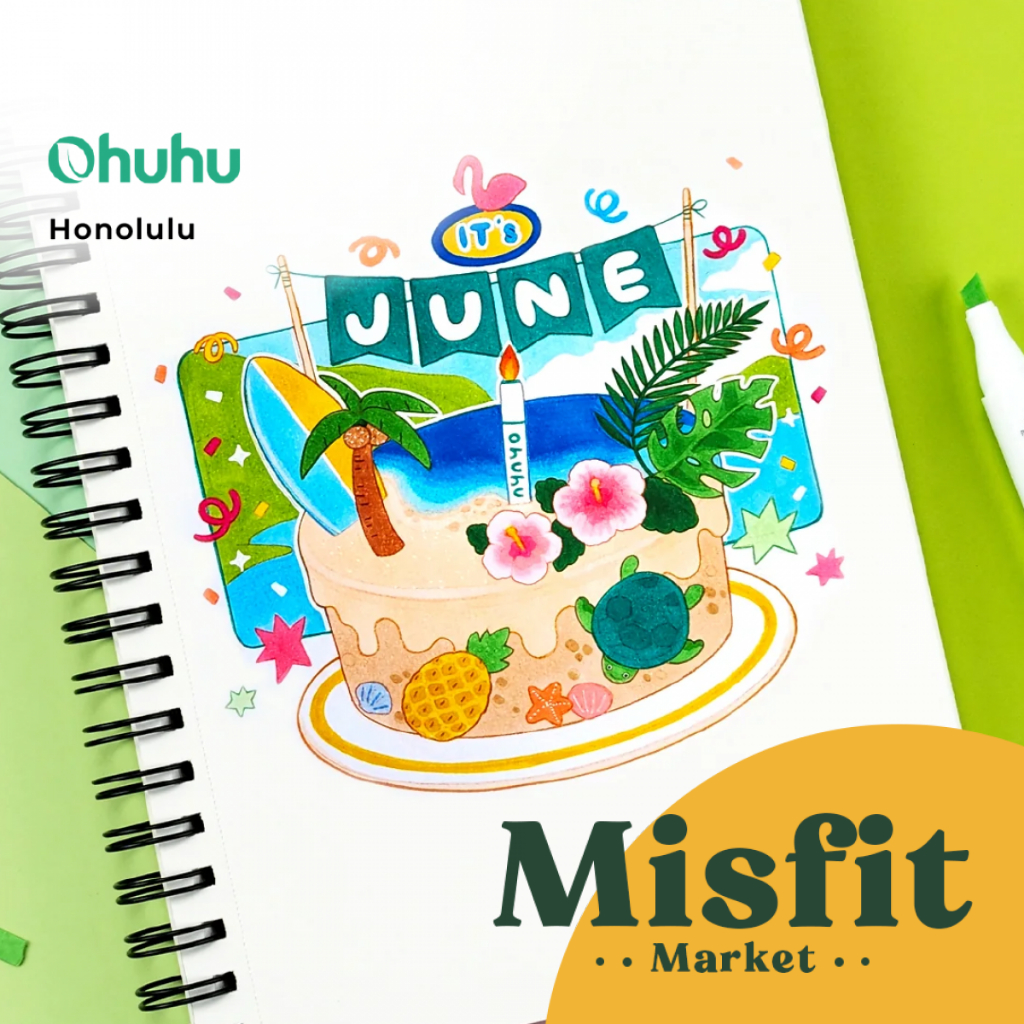 

D3W! OHUHU Honolulu 6 Pack Alcohol Marker Set Spidol Warna pastel Skin Tone Basic Color