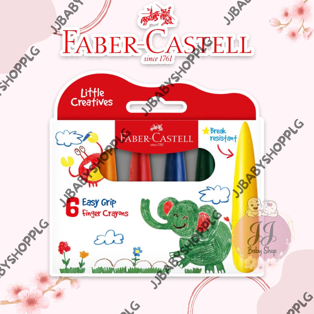 

Crayon Faber Castell / Easy Grip Finger Crayons 6 Warna