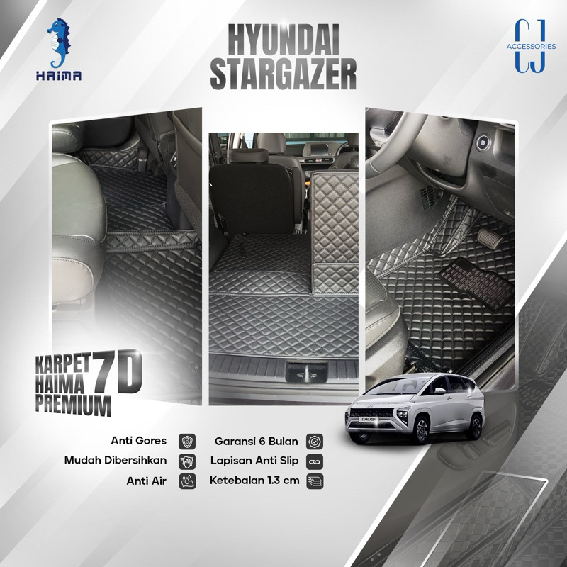 Karpet Mobil HAIMA 7D Hyundai STARGAZER fullset sampai bagasi