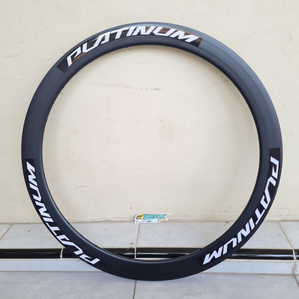 PLATINUM Velg Rim Rims Sepeda 700c 36H CNC Hole Pelek Sepeda Balap Roadbike Fixie Almini 5CM