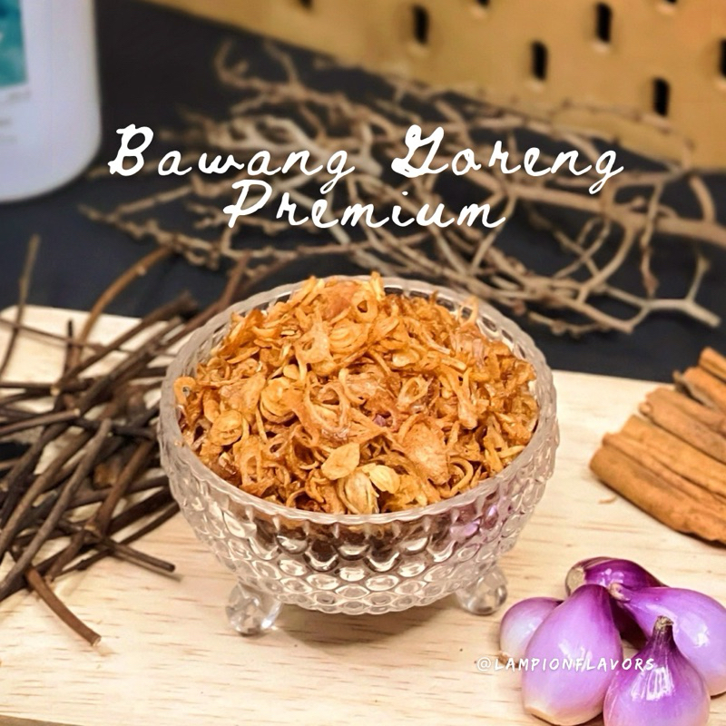 

Bawang Goreng Premium 100% Tanpa Campuran - Fried Shallots - Lampion Flavors