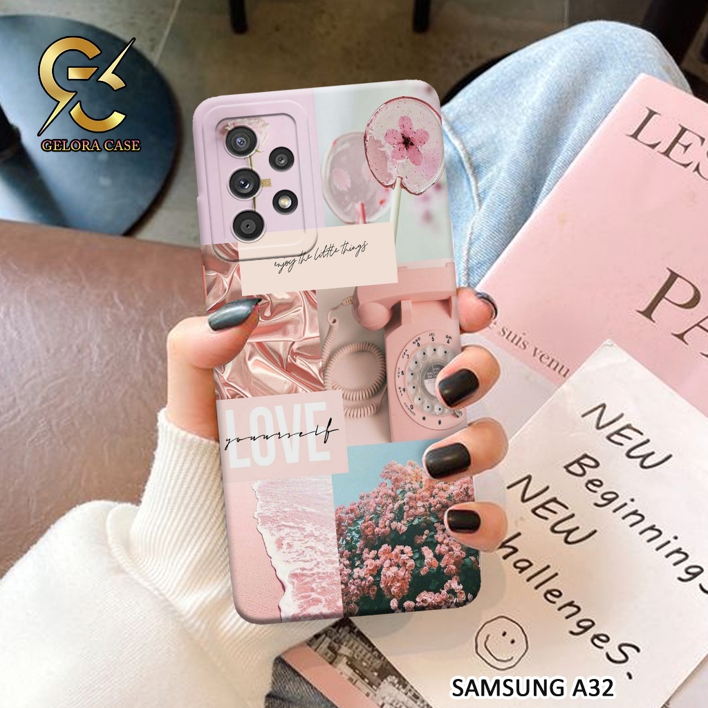 Softcase Samsung Galaxy A32 - geloracase - Casing  Samsung Galaxy A32 - Motif case aesthetic - Samsu