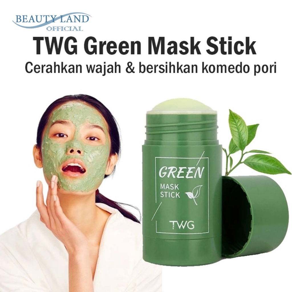 Green Tea Stick TWG Mask Masker Wajah Green Tea Original 100% Pelembab Wajah Stick