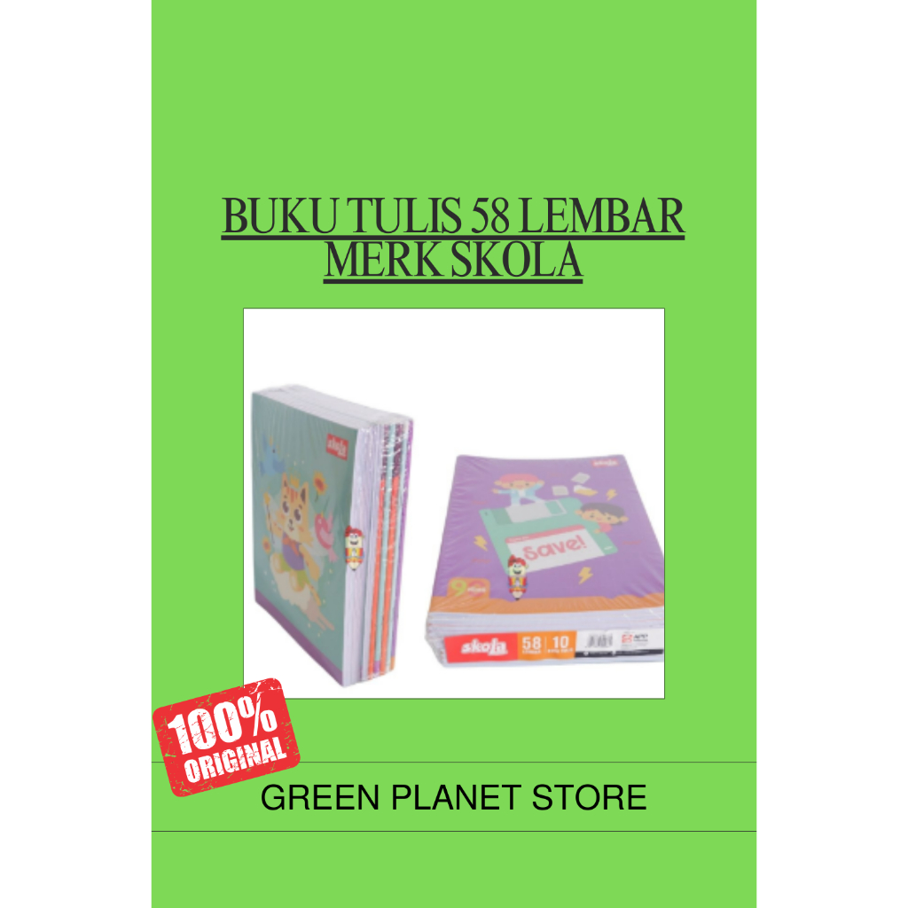 

Buku Tulis 58 lembar Merk Skola dari Sinar Dunia [10 buku]