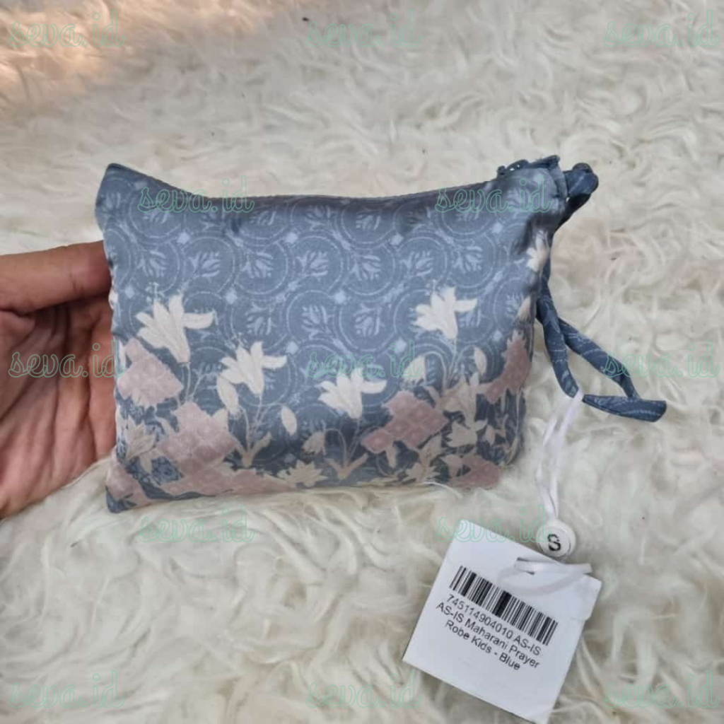 BUTTONSCARVES BS SALE Maharani Blue Prayer Robe Kids  BUTTONSCARVES MUKENA DEFECT MINOR BS KIDS PRAY