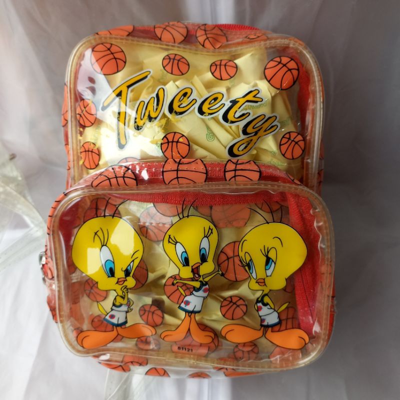 Tas Vintage Tweety Transparant NOS original taun 1996